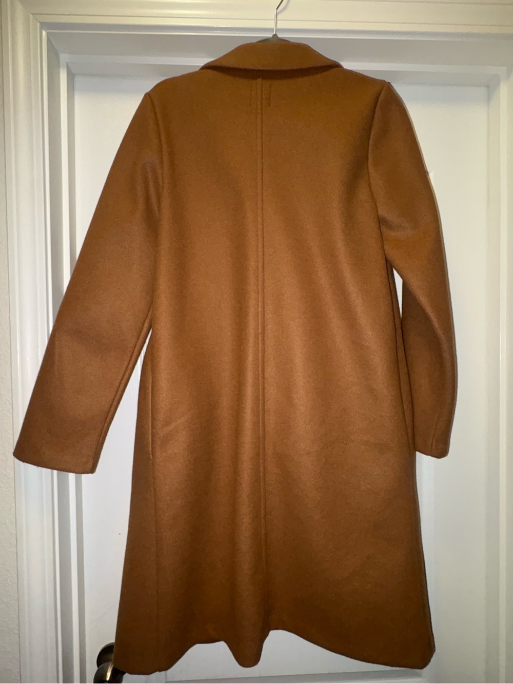 Zara Brown Long Single-Breasted Coat - Picture 5 of 5